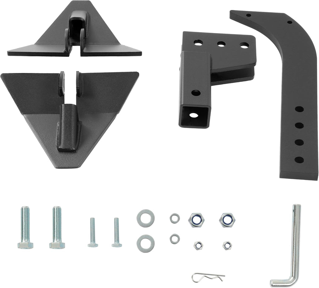 ALMULOO Hitch Mounted Trencher Compatible with CAT 0 CAT 1 with 2" Receiver Adapters Black Trenching Subsoiler Steel Powder Coated
