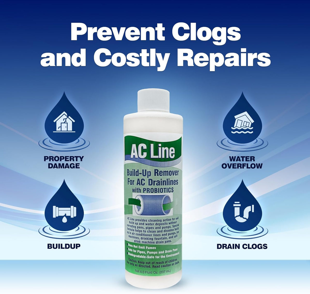 ac drain line cleaner - 4 pack /, close-up detail