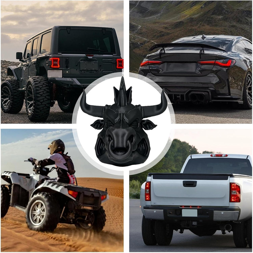 Funny Bison Guard, Waterproof Towing Plug, 5.12x4.49in Hitch Cover with Rubber Base, Weatherproof Receiver Cap, Vehicle Ornament with Animal Shape, Trailer Accessory for Truck and RV