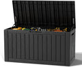 resin outdoor deck storage box waterproof (black, 120, main product view