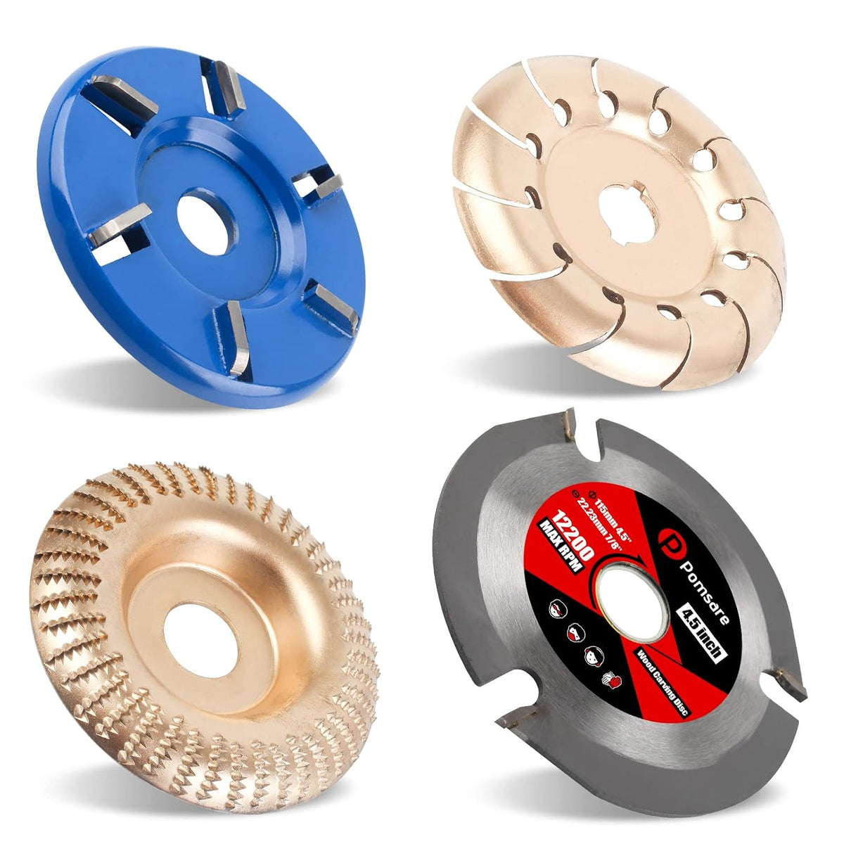 pomsare tungsten carbide angle grinder wood carving disc, main product view
