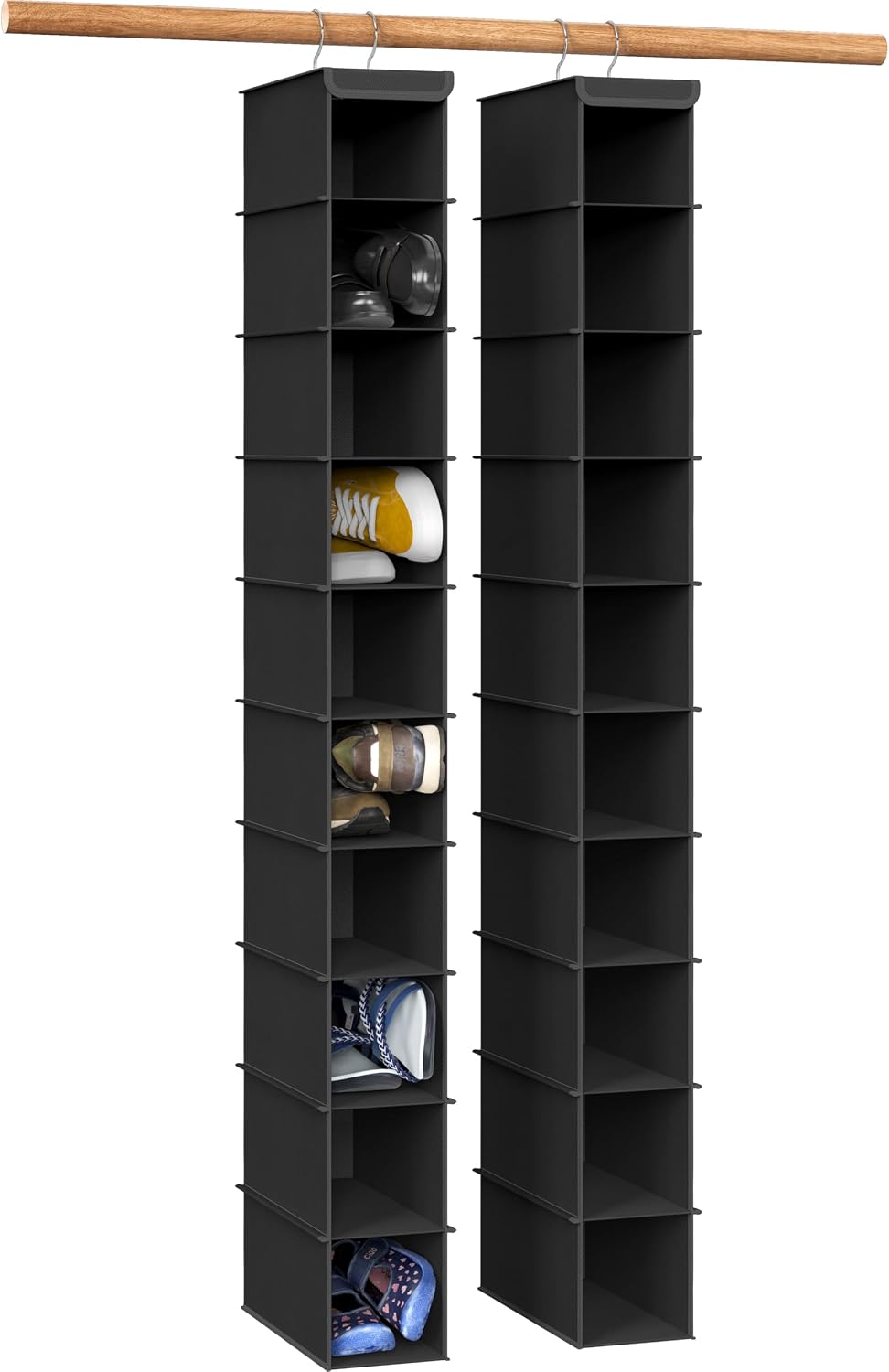 simple houseware 2 pack 10 shelves hanging shoe, main product view