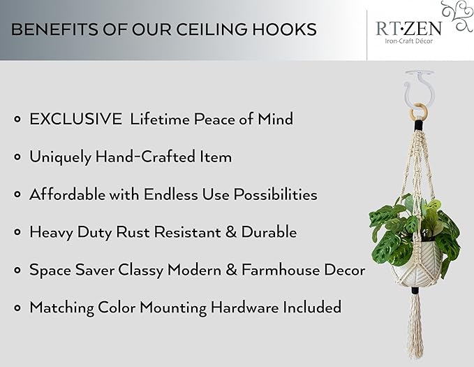 RTZEN Plant Hangers Outdoor or Indoor - Image 2