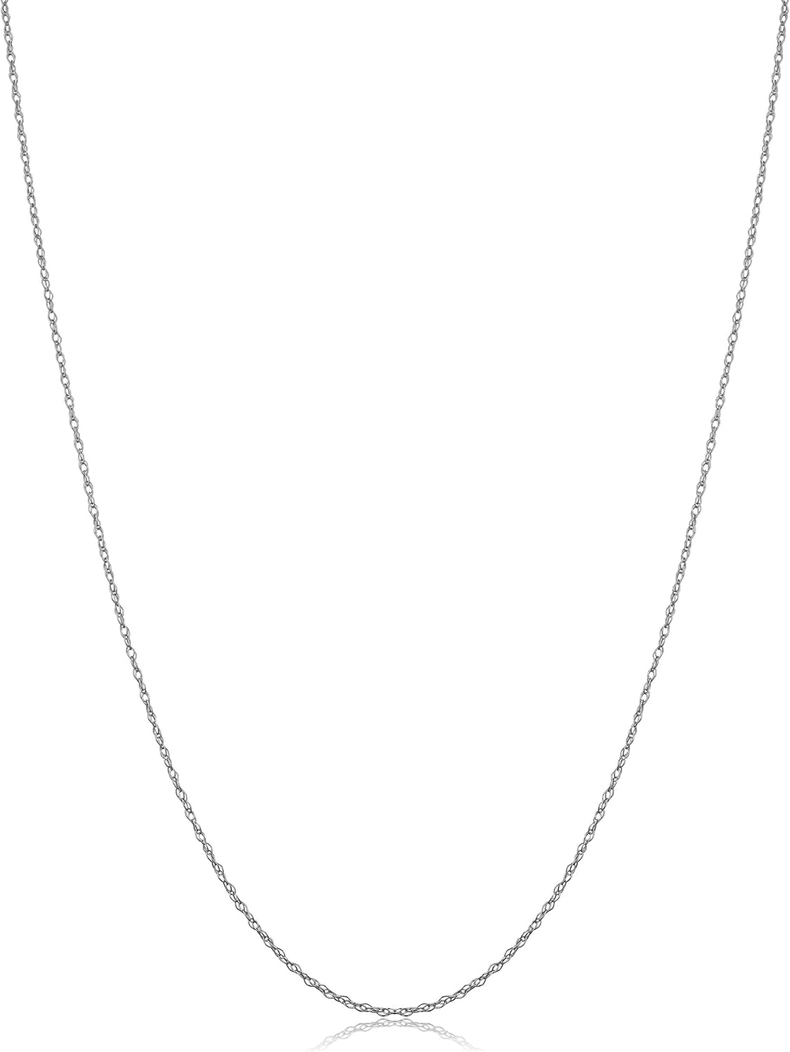 kooljewelry solid 14k white gold rope chain necklace, main product view