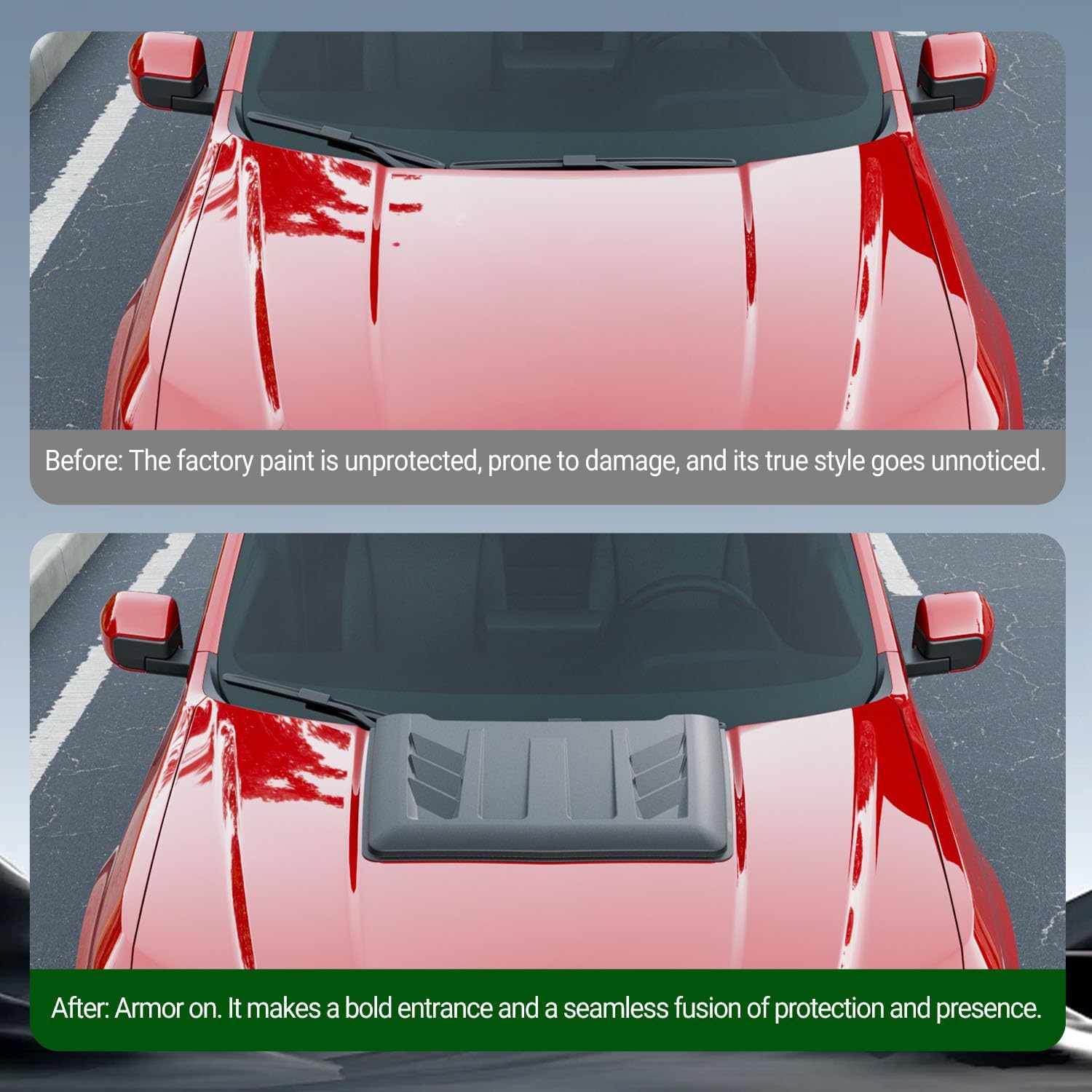 xipoqix Hood Scoop Compatible with 2022-2025 Ford Maverick Bonnet Scoop Bonnet Vent Cover Trim Replacement for 2022-2025 Ford Maverick Accessories