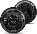 HWSTAR Pair New 1000% Bright Anti-glare 7 Inch Led Headlights Round Compatible with Jeep Wrangler JK JKU TJ LJ Chevy Ford GMC Dodge Mazda Nissan Mack VW etc DOT Approved H6024 Hi/Low Sealed Beam