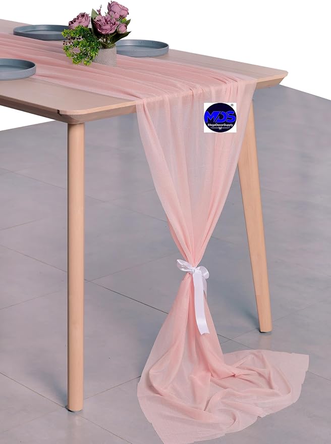 MDS Halloween Chiffon Table Runner - 12 Pack, 29 x 170 Inches, 14ft Each - Sh...