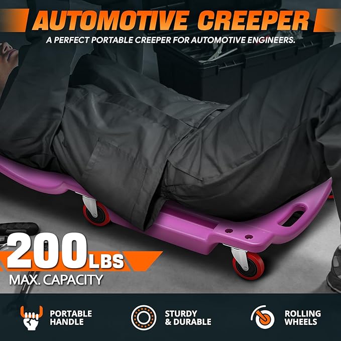 DNA MOTORING 36" L X 17" W x 4.25" H Vehicle Repair Low Profile Automotive - Image 2