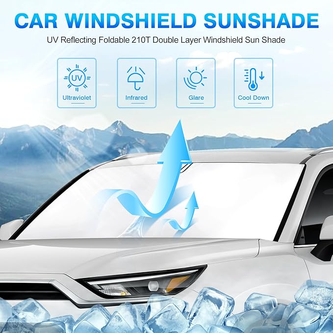 KUST Windshield Sun Shade for 2024 2025 2026 Toyota Grand Highlander - Image 2