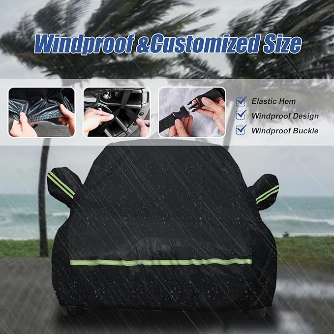 Waterproof Car Covers for 2002-2021 Mini Cooper/Cooper S 2-Door 210T Custom 6 - Image 4