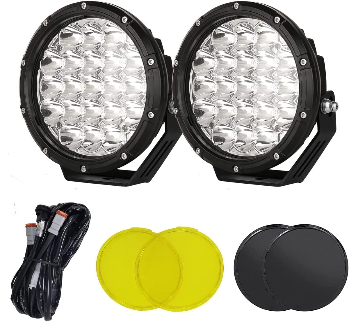biglionx round led offroad lights 7inch 2pcs 210w, main product view