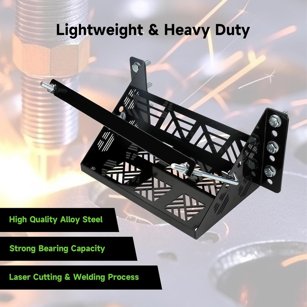 Universal Battery Mounting Tray, Battery Holder Bracket Compatible with RV Trailer Car Boat Truck, Heavy Duty Battery Box Mount Hold Down Bracket Relocation Kit for Group 24 Battery Box