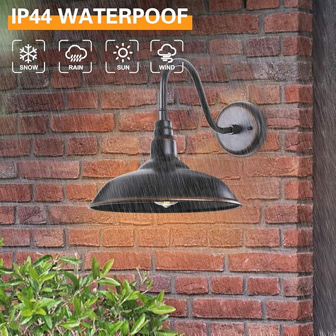 14in Outdoor Gooseneck Barn Light - Image 5