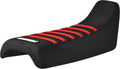Enjoy Mfg Seat Cover - Compatible with Honda 1985-2003 XR100 R #511 (All Black with Red Ribs)