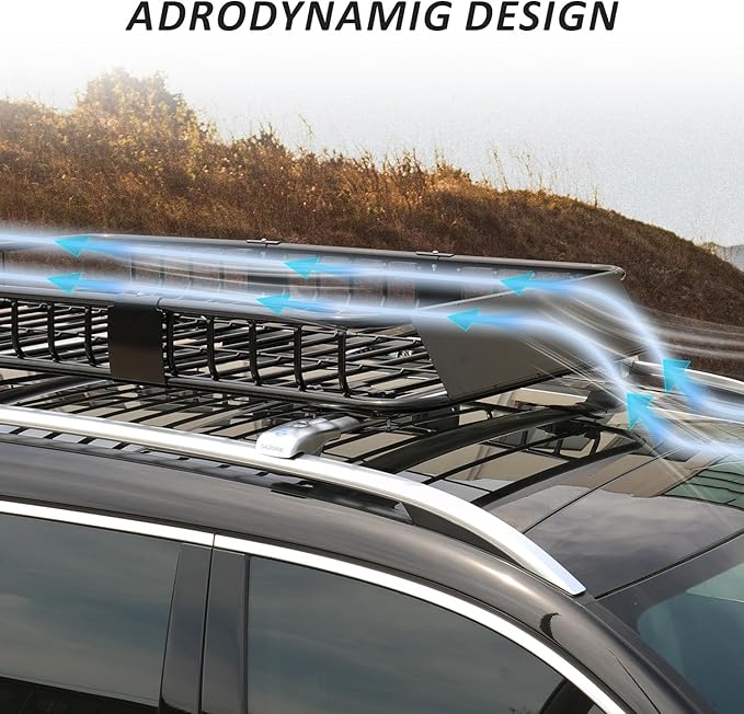 FORWODE Roof Rack Carrier Basket, Rust-Proof Steel Heavy Duty Car Top Luggage - Image 4