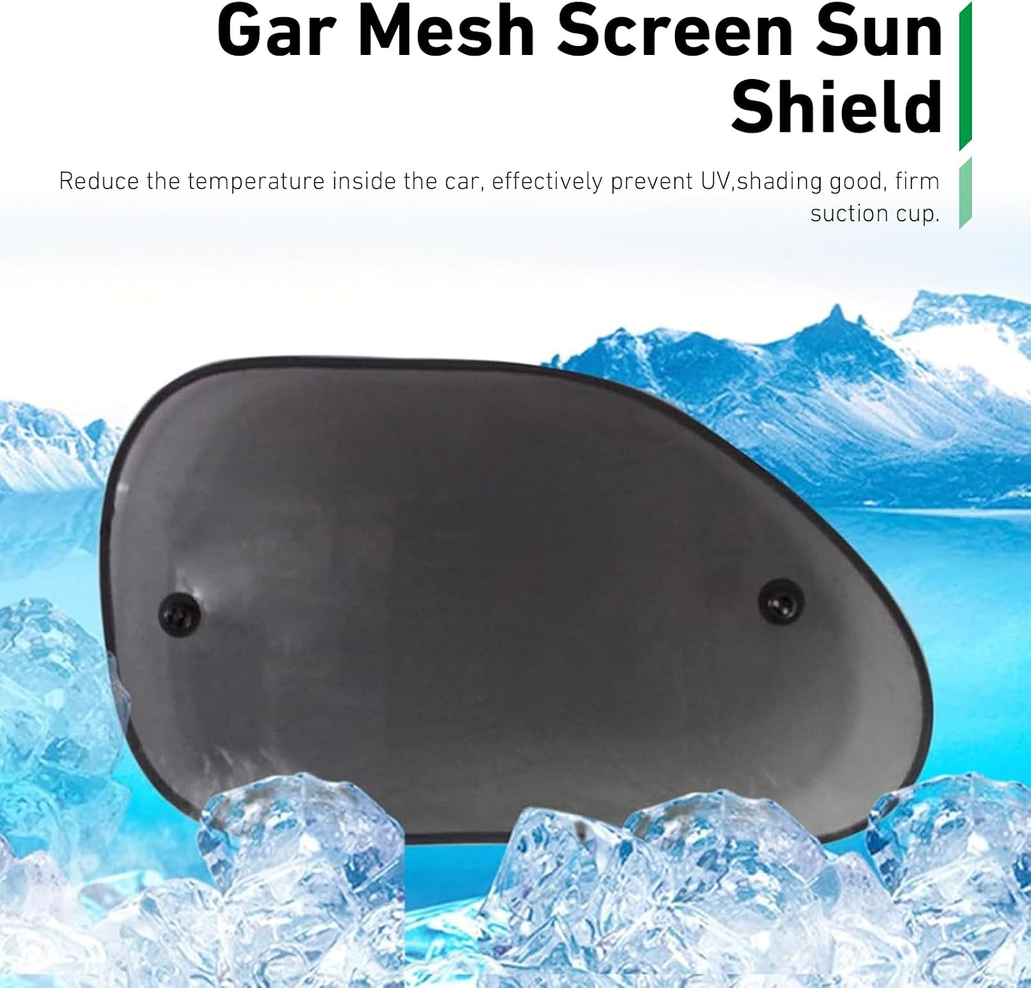 2 Pack Car Window Shades, Breathable Mesh Side Window Sun Shade, Sun Blocker Protection for Car Windows, Automotive Interior Sun Protection Accessories for Baby, Kids and Pets (Black)