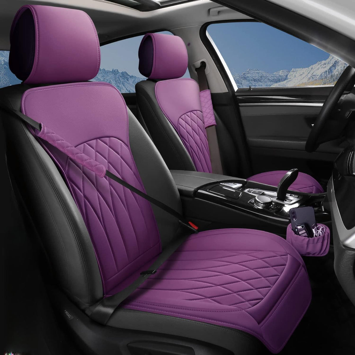 beitk 2 pack waterproof front car seat covers, main product view