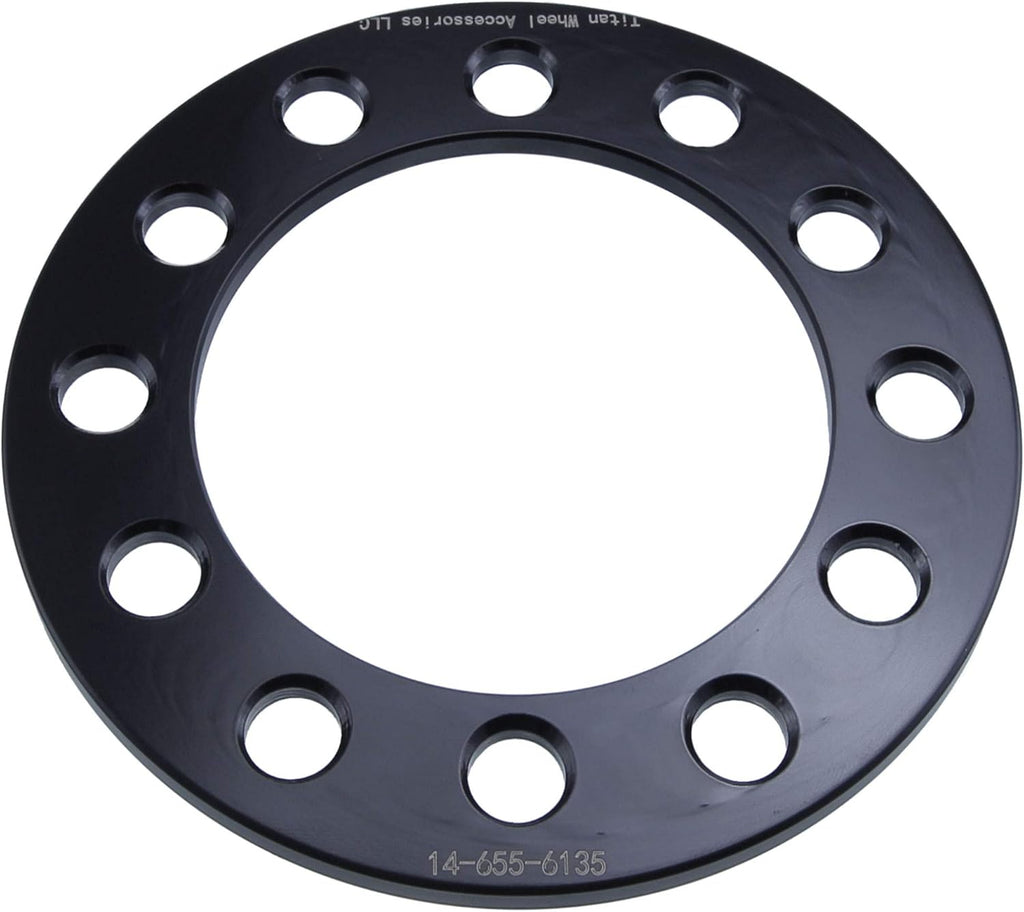 1/2" 6x5.5 Wheel Spacers - Wider Stance, Increased Clearance, Fits Chevy Silverado Tahoe Suburban Fits GMC Sierra Yukon - 1/4 Inch, 6x139.7 - Set of 4 - Black