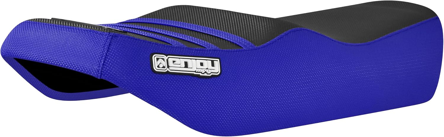 Enjoy Mfg Seat Cover - Compatible with Suzuki 2015-2019 AX 100_#524 (Blue Sides/Black top/Blue Ribs)
