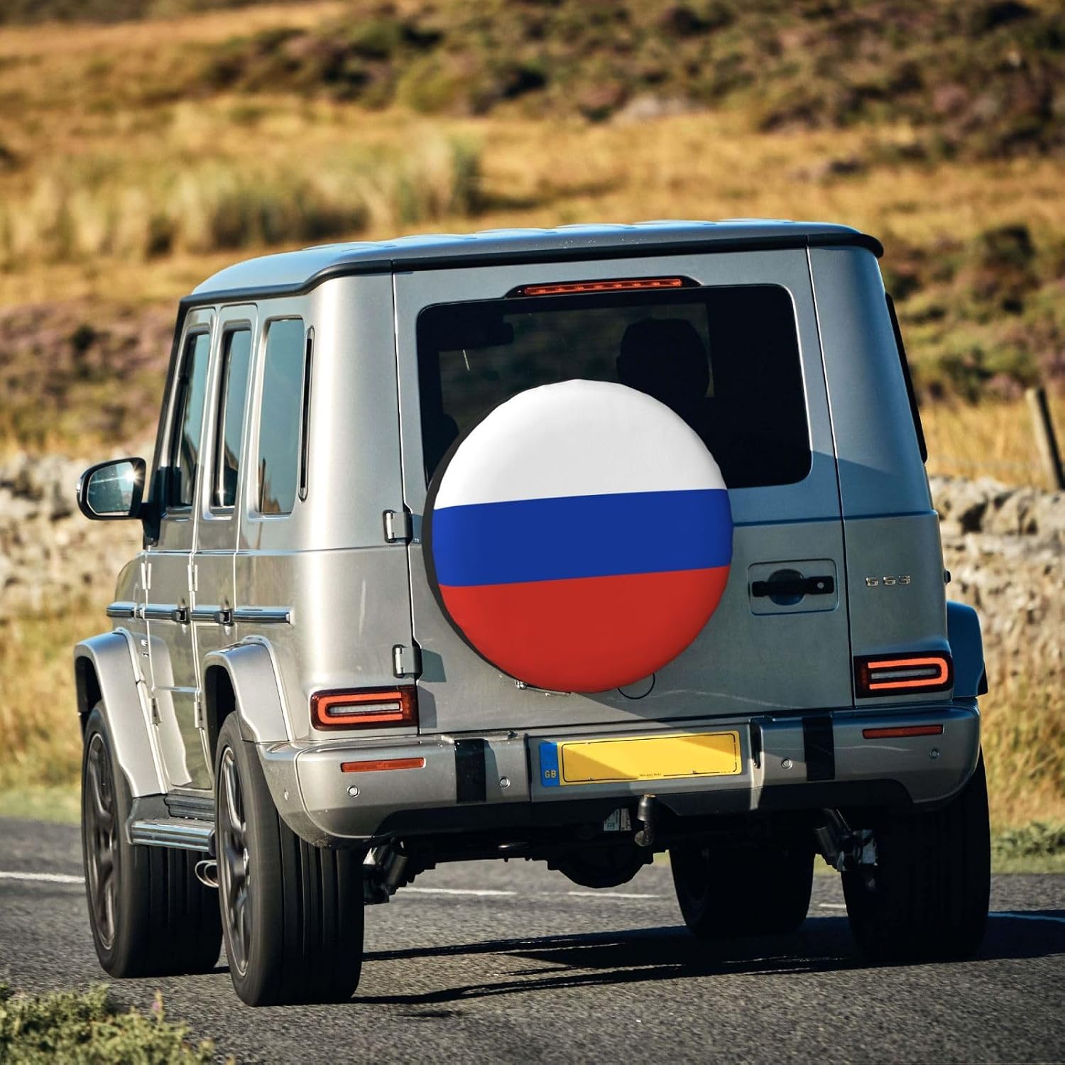 Russian Flag Print Universal Spare Tire Cover for RV, Jeep | Wheel Protector Fits Rv, Trailer, Jeep, Shield Tires From Sun, Dirt And Rain For Outdoor Storage