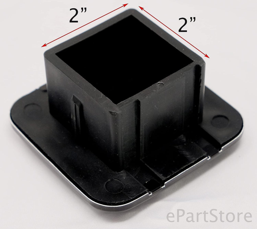 Trailer Hitch Cover Plug Insert (Fits 2" Receivers, White Chamomile Flower)