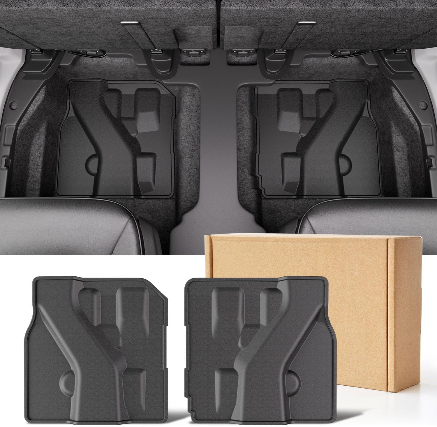 powoq 7&8 Seats Fuel 2nd Under Seat Storage Mat Compatible with 2017-2026 Chrysler Pacifica 20-26 Voyager LX UnderSeat Storage Organizer Liner Replacement for 2017-2026 Chrysler Pacifica Accessories