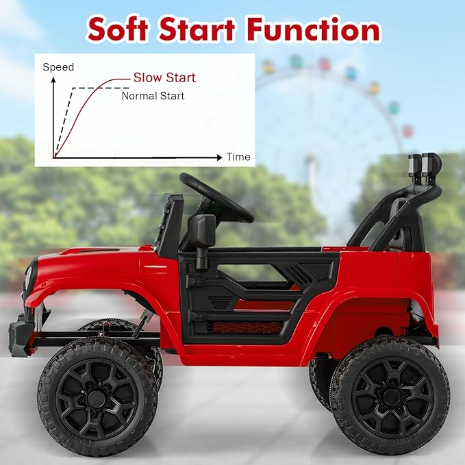 Costzon Kids Ride On Truck, 12V Battery Powered Electric Vehicles w/Remote - Image 8