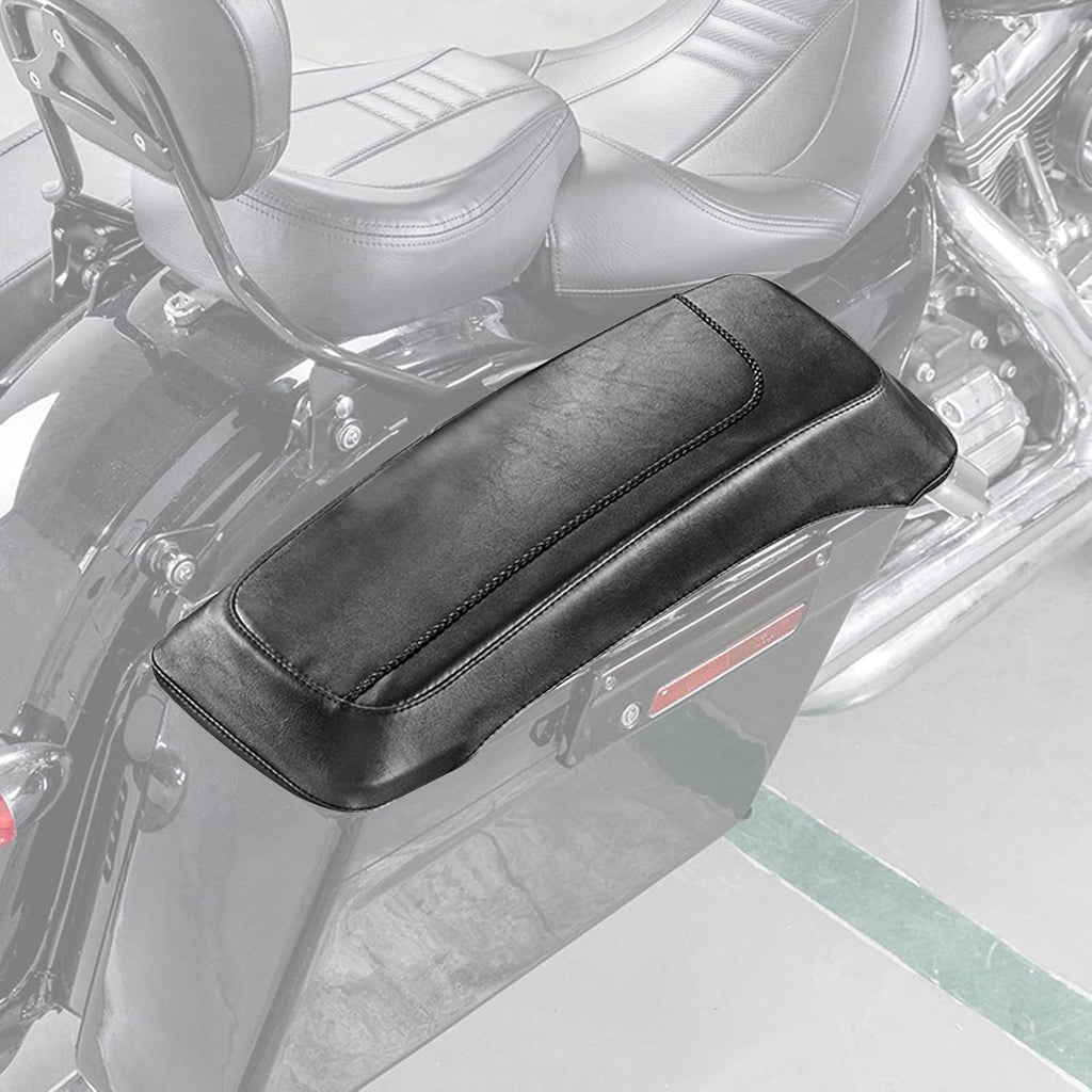 Dasen Saddlebag Speaker Lid Bra Protective Covers PU Leather Compatible with Harley Touring Road King Electra Road Street Glide 1993-2013