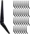 elsker&home shelf brackets 10 inch 32 pack black, main product view