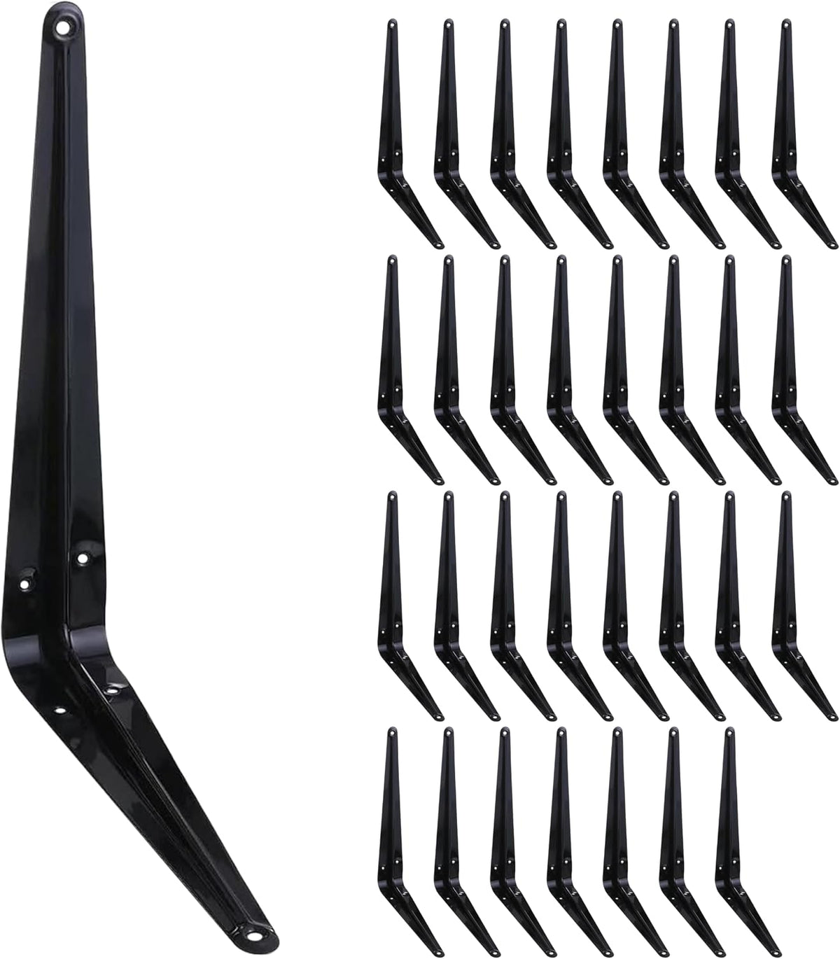 elsker&home shelf brackets 10 inch 32 pack black, main product view