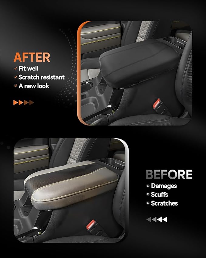 CDEFG for 2024 2025 2026 GMC Sierra EV Center Console Cover Armrest Box Cover - Image 3