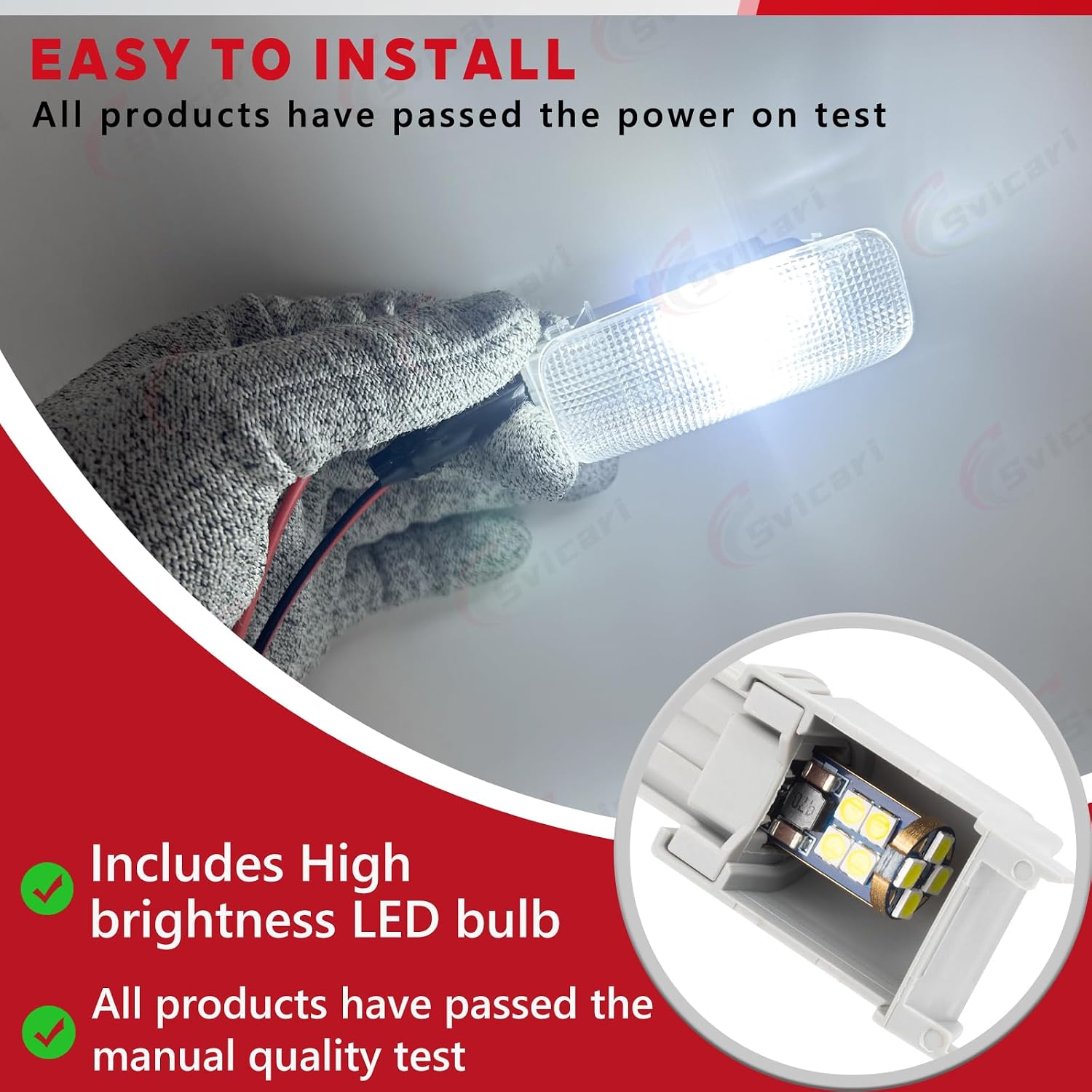 Door Panel Courtesy Light welcome Lamp Fit for Toyota 4Runner Avalon Camry Prius Tundra Sienna for Lexus IS ES GS LS RX GX LX RC Replace 81230-30200 2PCS Include Bulb (LED)