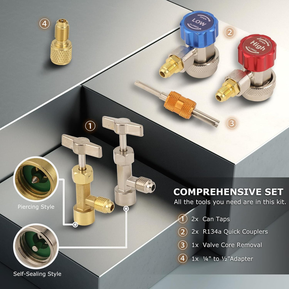 3 way ac manifold gauge set, fits for showing dimensions