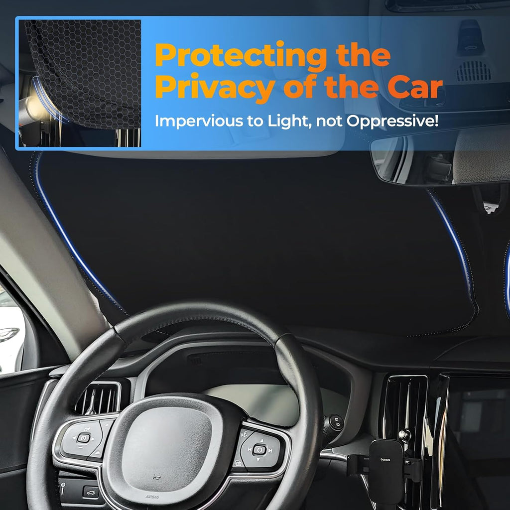 Windshield Sun Shade Compatible with Toyota Rav4 2019-2025,Front Window Custom Fit Car Accessories Foldable Sun Visor,Shield Protector UV Rays