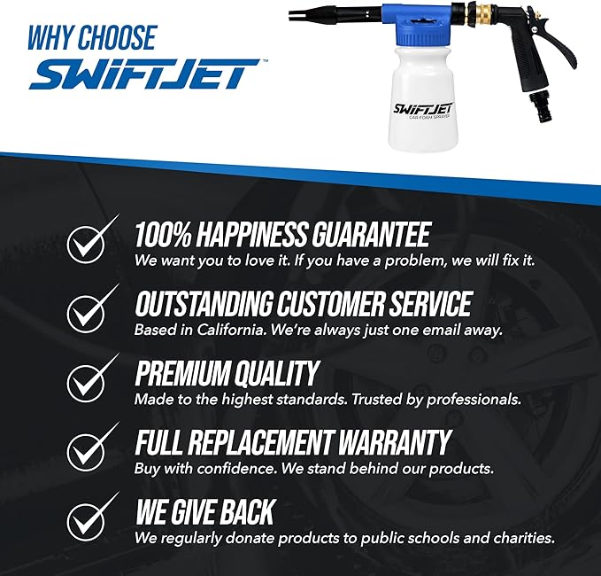 SwiftJet Car Wash Foam Gun + Microfiber Wash Mitt - Image 7