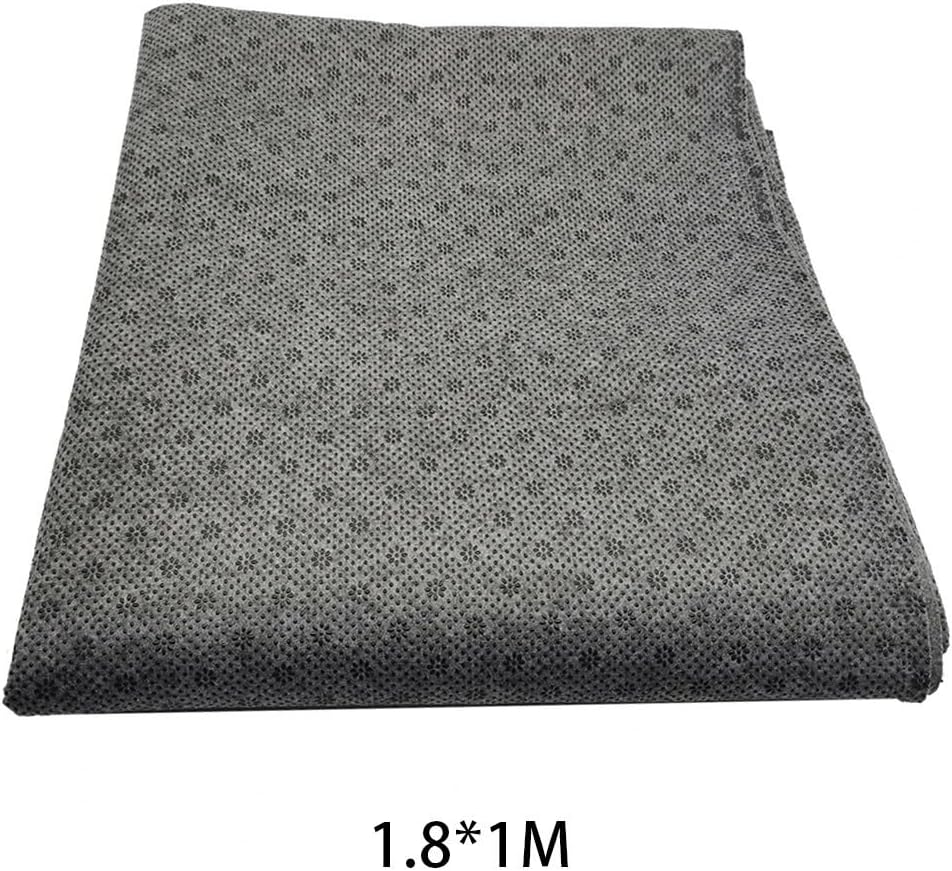 Plum Blossom Non Slip Fabric, Vinyl Rubber Felt for DIY Carpet Floor Mats and Car Seat Cushions, Grey & Black Anti-Slip Material Roll