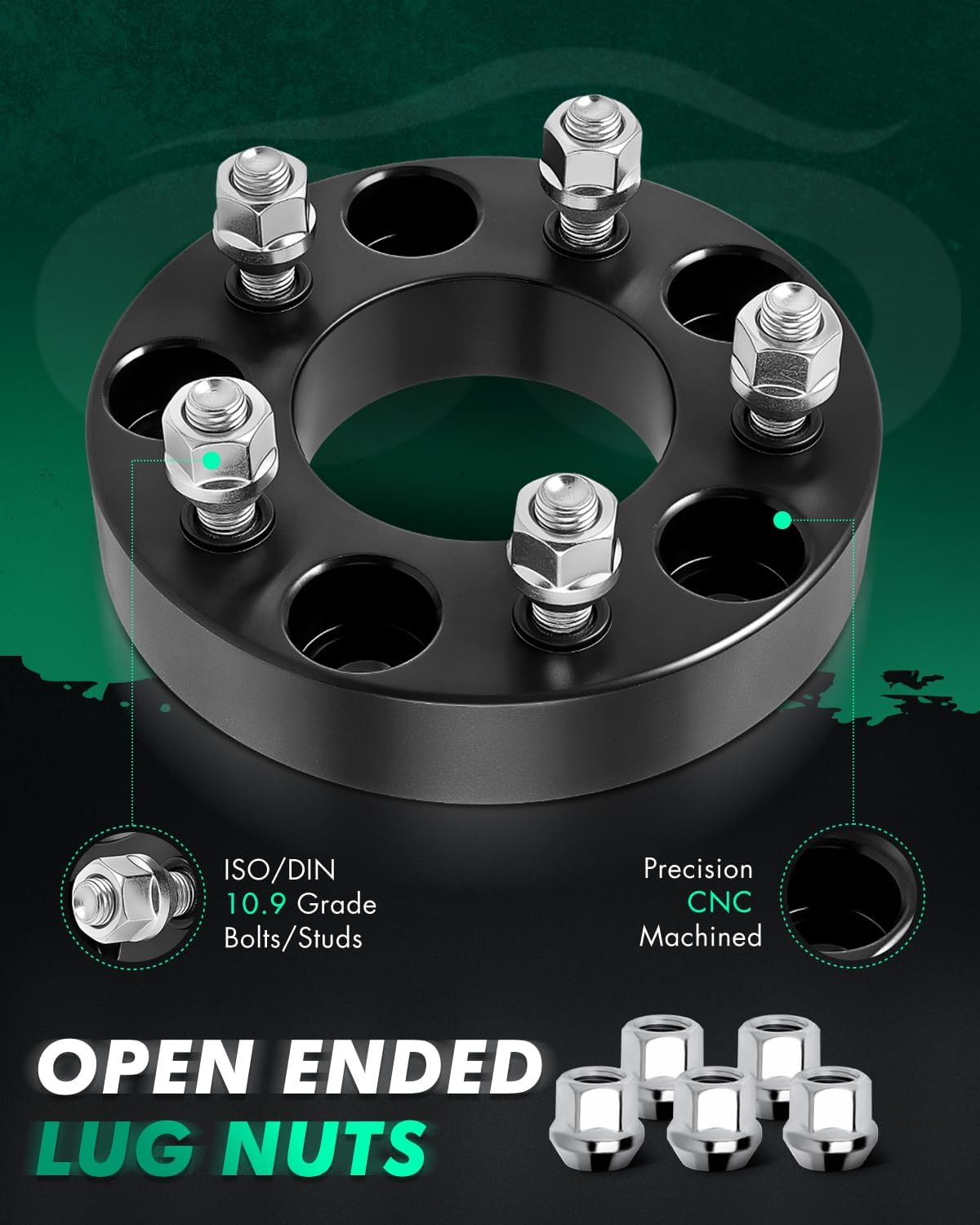 SCITOO 1.25" Wheel Spacers 5x5 for Buick for Roadmaster 4Pcs | Wheel Spacers Adapters 12x1.5 Studs 78.3mm HB 5Lug for Chevrolet Caprice for Chevrolet Impala
