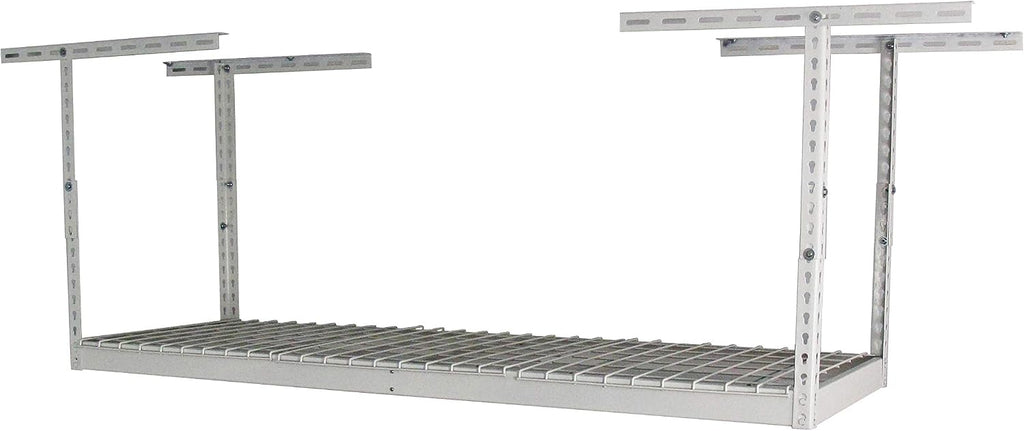 saferacks 2x6 overhead garage storage rack, white, 18"-33", main product view