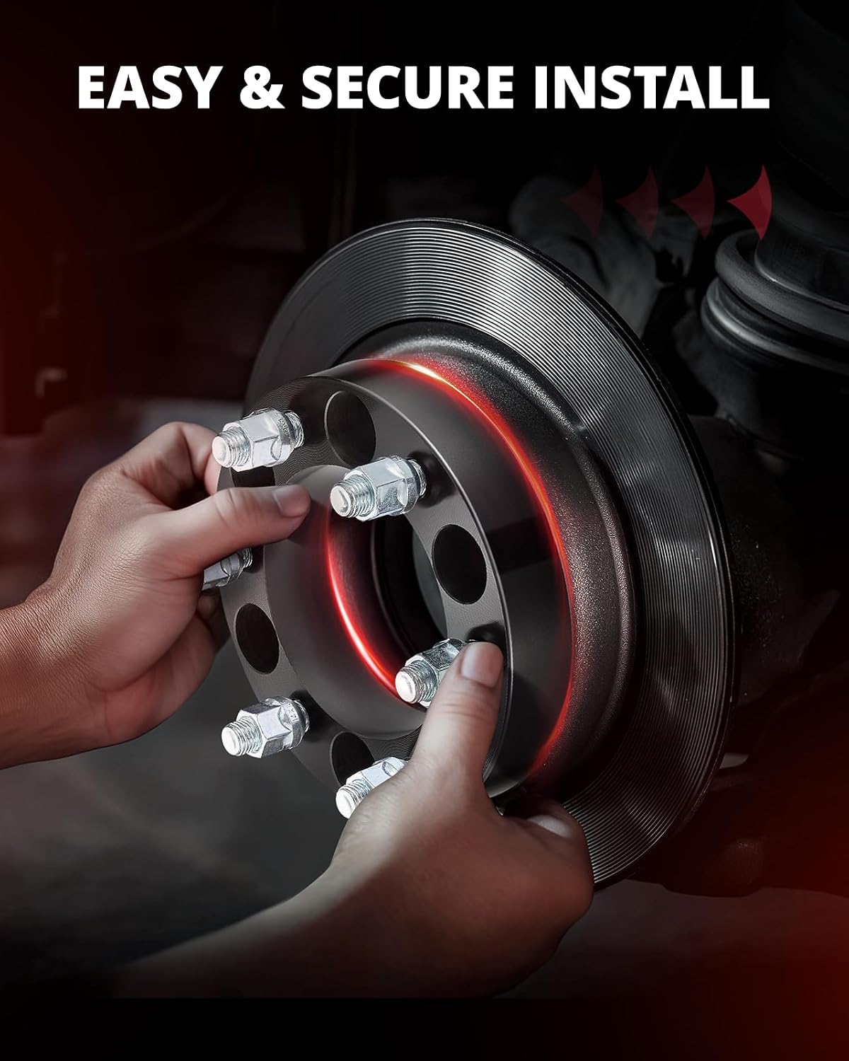 EVIL ENERGY 6x5.5 Wheel Spacers 2 inch Compatible with Chevy 1999-2022 Silverado 1500, 6x139.7 mm 6 Lugs 108 mm Hub Bore M14x1.5 Studs Black, Not Hubcentric