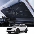 REEVAA 2026 Upgraded Windshield Sun Shade Umbrella [100% Sun Protection & Keep Cool] Protect Interior, 360° Flex Handle Sun Shield Sunshade for SUV & Pickup Truck, M(57" L x 32" W)