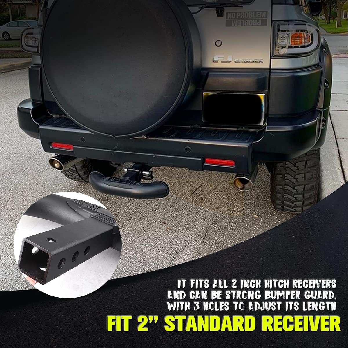 Chelhead Rear Hitch Step Fits for Trucks SUV 2 Inch Towing Receiver | Heavy-Duty, Anti-Slip Pad, Universal, Rear Bumper Mount Compatible with Trucks Chevy (Chevrolet) Ford Toyota Dodge RAM Jeep