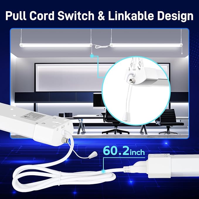 hykolity 4FT 70W LED Shop Light Linkable, 5000K Utility Shop Lights