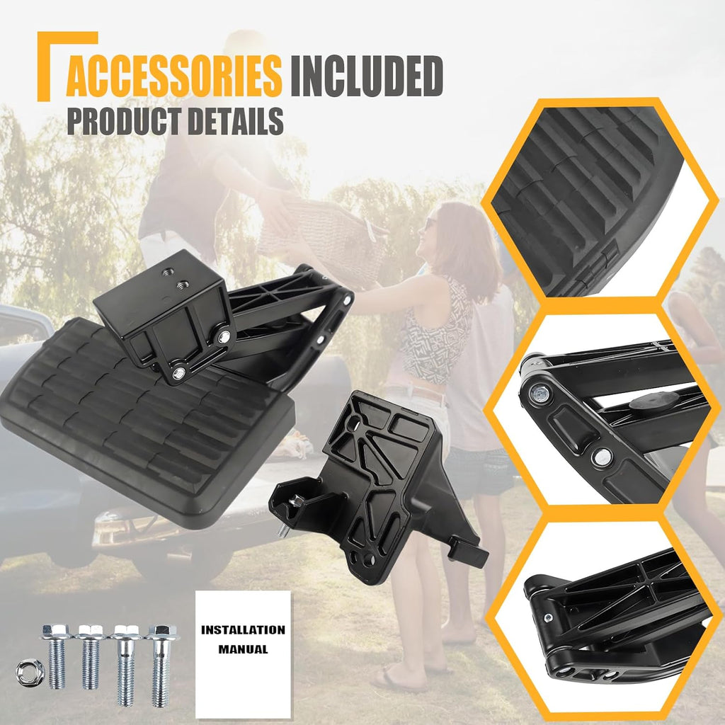 GSPSCN Rear Bed Step Replacement for Toyota Tundra 2022-2026,# PTS30-34000 | Folding Tailgate Bedstep Truck Step Retractable Bumper Tailgate Step # PT392-34240