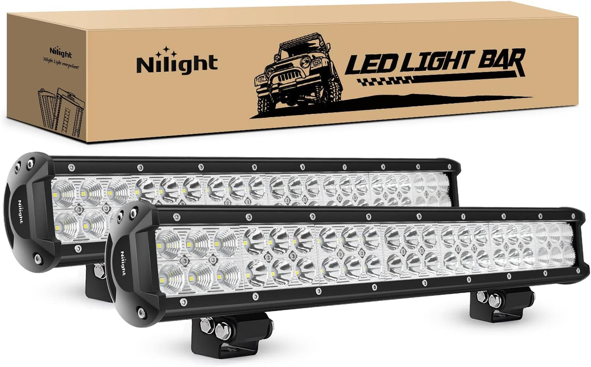 nilight led light bar 2pcs 20inch 126w 8820, main product view