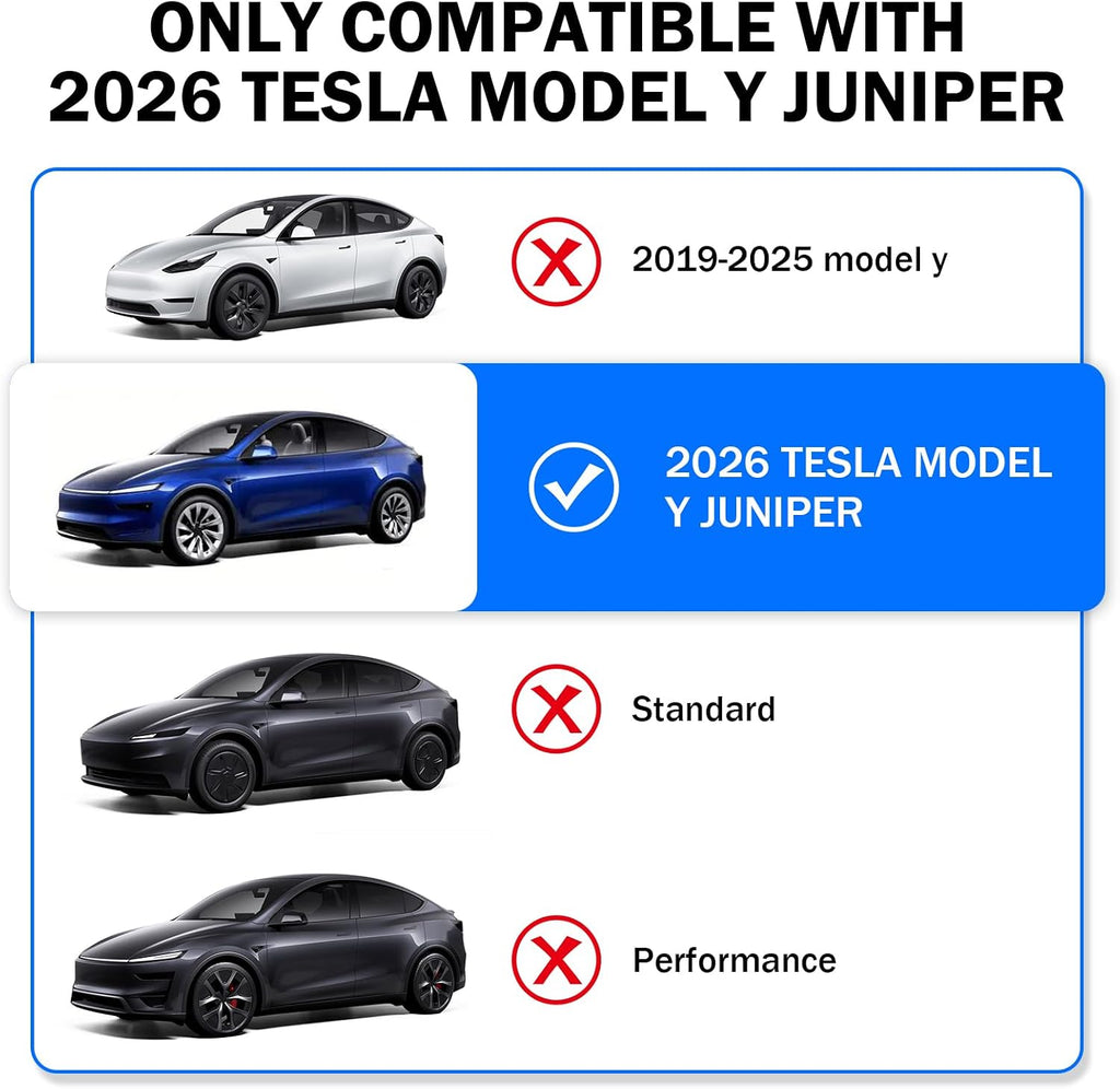 Front Grille Mesh Inserts for Tesla Model Y Juniper 2026(NOT for Standard/Performance), Lower Bumper Grill Guard, ABS Protective Mesh Cover, Prevent Debris & Rocks, Easy Snap-On Installation
