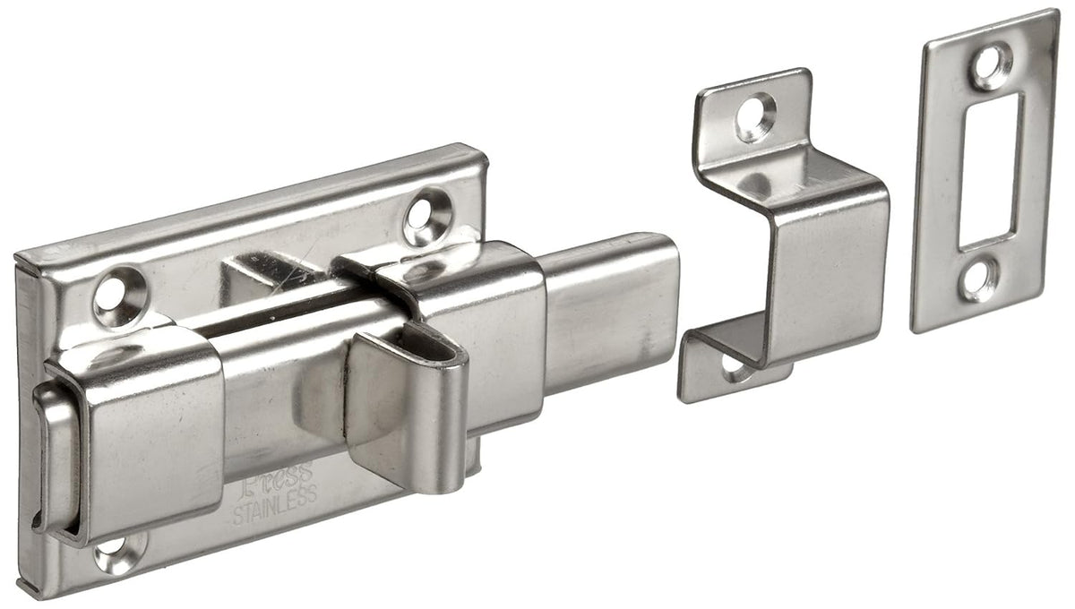 stainless steel 304 slide bolt latch, polished finish, main product view