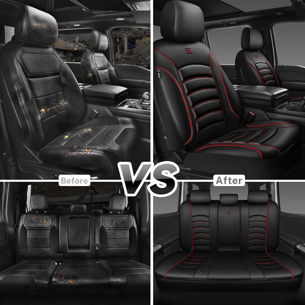 CAR PASS 3D Foam PU Leather Car Seat Covers, Universal Seat Covers Full Sets ...