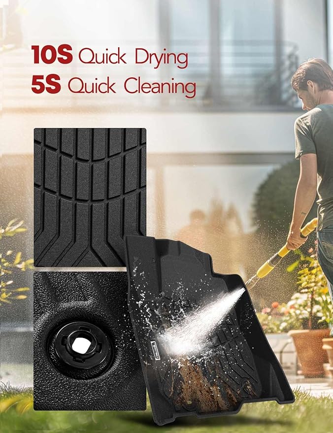YHTAUTO Floor Mats Fit 2013-2018 Toyota RAV4, TPE All Weather Car Mats - Image 9