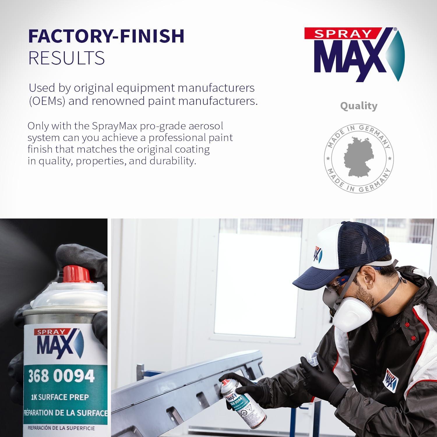 SprayMax 1K Wax & Grease Remover Transparent | Professional Surface Prep Cleaner & Degreaser for Automotive Surfaces |Removes Oil, Grease, Wax, Tar & Silicone |Waterborne Panel Prep Cleaner |11.1 oz