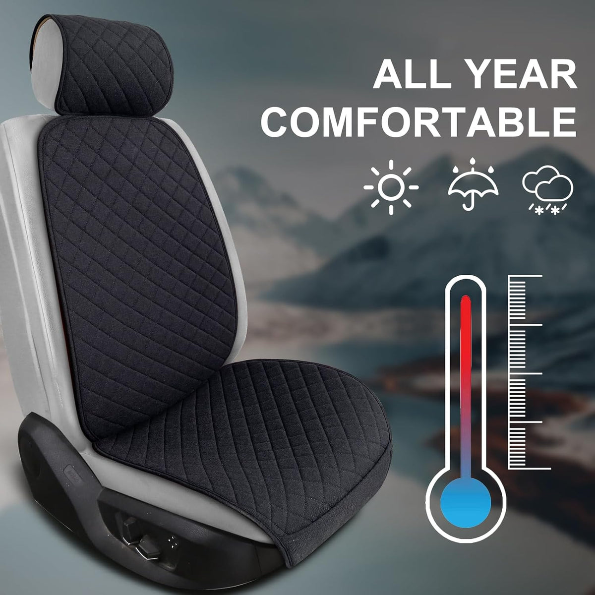 bopuovre linen front car seat covers breathable fabric, package contents